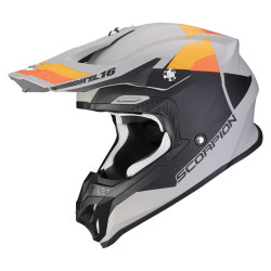 Casque cross Scorpion VX-16 EVO AIR SPECTRUM Gris mat / Orange