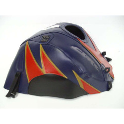 Tapis de réservoir Bagster bleu fonce/pointes rouges et or (1548J) Honda CBR1000 RR Fireblade