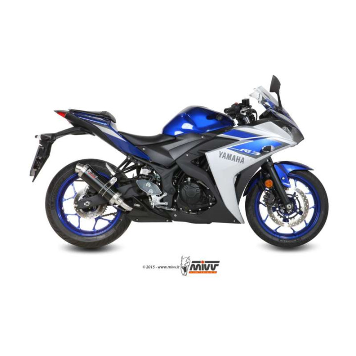 Silencieux homologué Mivv GP Inox noir (Y.048.LXB) Yamaha YZF-R3