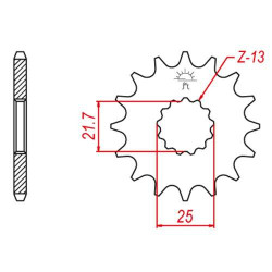 Pignon JT 16 dents pas 520 type 565