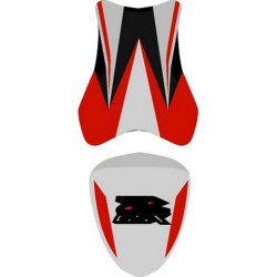 Saddle cover Bagster (2185C) Gris Clair/Rouge/Noir/Letters Rouge Suzuki GSX1000R 07