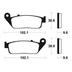 Plaquettes de frein moto métal fritté Tecnium MR130