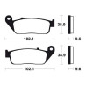 Brake pads motorcycle metal fried Tecnium MR130