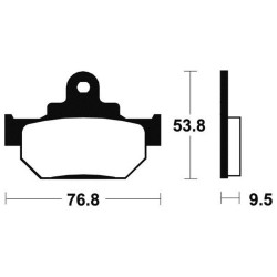 Brake plates organic motorcycle Tecnium MA82