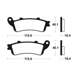 Plaquettes de frein Tecnium métal fritté MR380 Honda 1800 F6B/GOLDWING