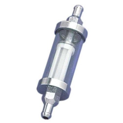 Drag Specialties 8mm glass fuel filter - long
