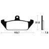 BENDIX MA94 organic brake pads