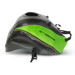 Tapis de réservoir Bagster noir/deco vert nacre/lisere jaune or (1619B) Kawasaki Z750 R