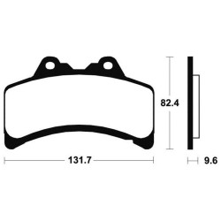 Plaquettes de frein moto organique Tecnium MA182