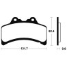Plaquettes de frein moto organique Tecnium MA182
