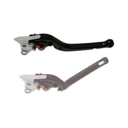 Levier d'embrayage repliable anodisé noir ZX6R 00- ZX9-10-12R 00-06 Z750 07-08- Z1000 03-08