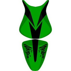 Saddle cover Bagster (2190A) Green/Black/Black Letters Kawasaki ZX6 R/RR 07