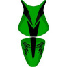 Saddle cover Bagster (2190A) Green/Black/Black Letters Kawasaki ZX6 R/RR 07