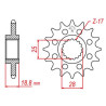 Sprocket JT 16 teeth pitch 525 type 704