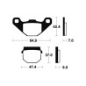 Plaquettes de frein moto organique Tecnium MA44