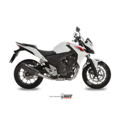 Silencieux Homologué Mivv SUONO Inox noir (H.051.L9) Honda CB500F/CBR500R 2