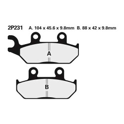 Plaquettes de frein semi-metal Nissin 2P-231NS