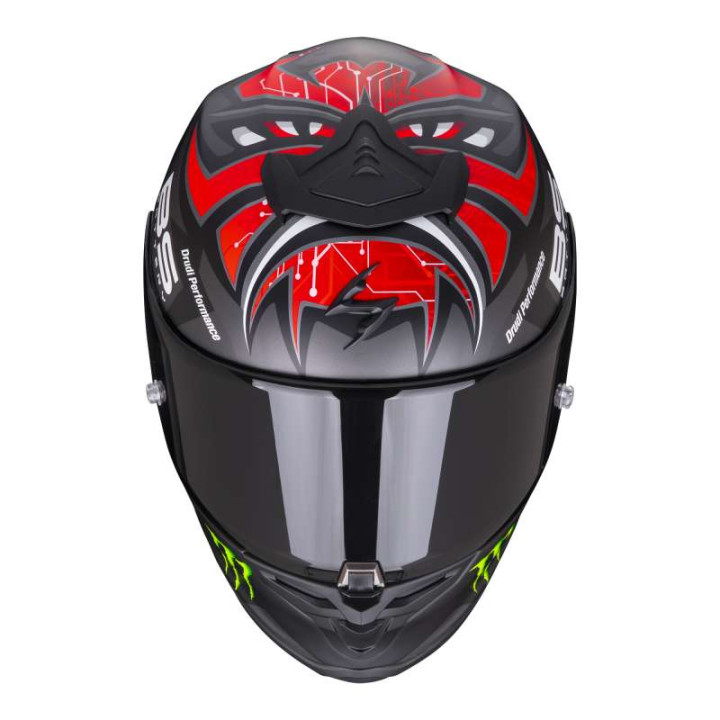 Scorpion EXO-R1 FABIO MONSTER REPLICA MAT Helmet Black/Red
