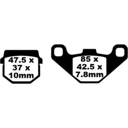 Plaquettes de frein céramique EBC SFA083/2 
