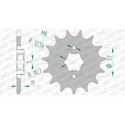 Pignon AFAM 15 dents pas 520 type 112300 Aeon 220 Cobra