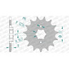 Pignon AFAM 15 dents pas 520 type 112300 Aeon 220 Cobra