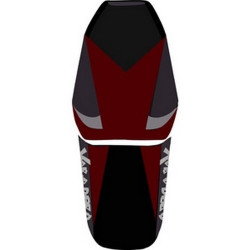 Housse de selle Bagster (2858A) Noir/Bordeaux Clair/Lettres Argent Honda XL1000V VARADERO 07