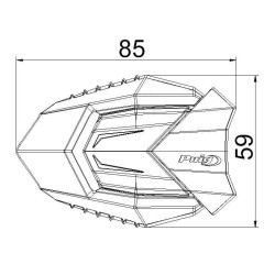 Puig R19 protective pads Ducati MONSTER 1200 R/S 2