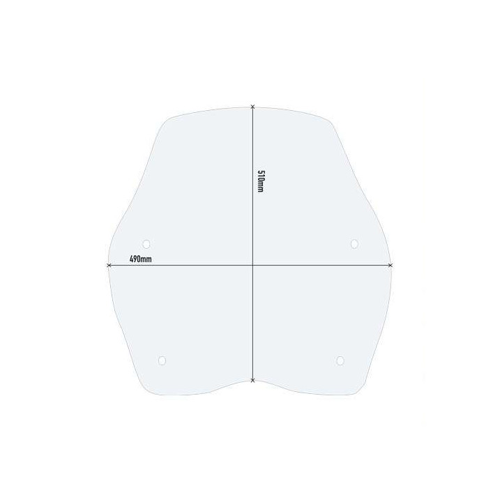 Pare-brise incolore Givi D1155ST sans fixation Honda 125-150 SH i 2017-2019