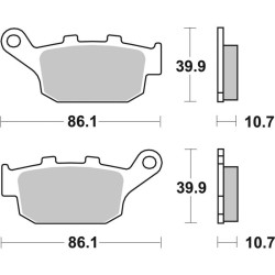 Plaquettes de frein sinter SBS 614LS