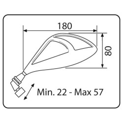Puig Z1 motorcycle mirror, left, fairing-mounted 2