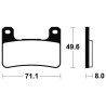 Plaquettes de frein racing Tecnium MCR306
