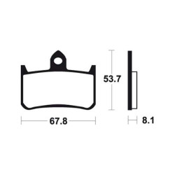 Plaquettes de frein moto métal fritté Tecnium MF122