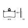 Brake pads motorcycle metal fried Tecnium MF122