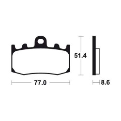 Plaquettes de frein moto métal fritté Tecnium MF296
