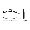 Plaquettes de frein moto métal fritté Tecnium MF296
