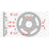AFAM steel crown 48 teeth not 420 type 47101 Derbi 50 Fenix
