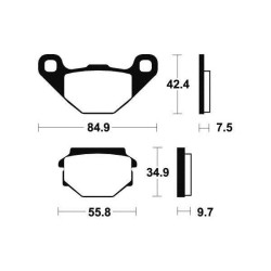 BENDIX MA184 organic brake pads 2