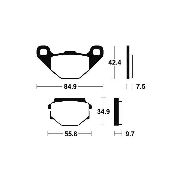 BENDIX MA184 organic brake pads