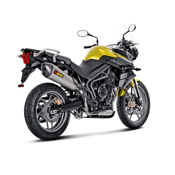 Silencieux homologué Akrapovic Titane/Carbone Triumph TIGER 800 11-17