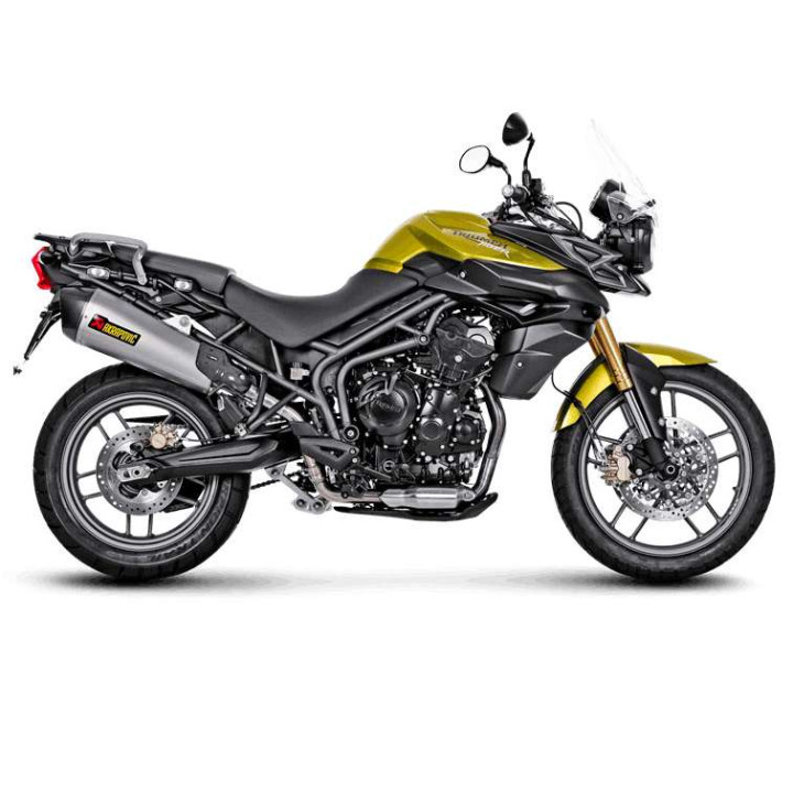 Silencieux homologué Akrapovic Titane/Carbone Triumph TIGER 800 11-17