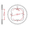 Steel crown JT 50 teeth not 428 type 1355