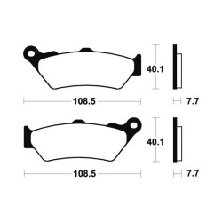 Brake plates metal fried Tecnium MR174