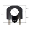 Pontets moto Barracuda 28mm NOIR pour Té de fourche moulé
