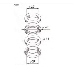 Roulements colonne de direction Buzzetti Booster / Bws 04- /Ovetto 02- 