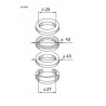 Roulements colonne de direction Buzzetti Booster / Bws 04- /Ovetto 02- 