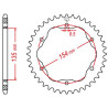 Couronne alu JT 39 dents ultra-light pas 525 type 761 Ducati Panigale 1199