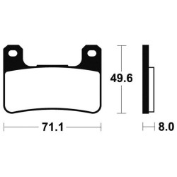 Plaquettes de frein racing Tecnium MTR306