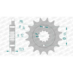 Pignon AFAM 15 dents pas 525 type 20606 Honda XRV 750 Africa Twin