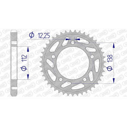 Alu Crown AFAM 43 teeth not 530 type 11508 Honda CBR 600 F