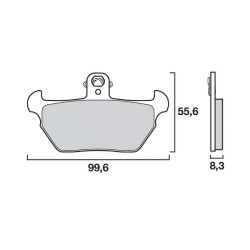 Plaquettes de frein moto sinter Brembo 07BB22SA